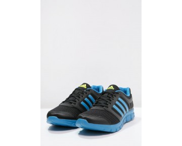 Zapatos para correr adidas Performance Breeze 101 2 Hombre Negro/Super Azul/Solar Amarillo,tenis adidas baratos,ropa adidas outlet,primer plano