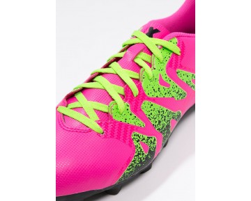 Zapatos de fútbol adidas Performance X 15.4 Fxg Hombre Shock Rosa/Solar Verde/Núcleo Negro,ropa adidas outlet,adidas scarpe,primer plano