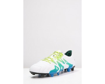 Zapatos de fútbol adidas Performance X 15.1 Fg/Ag Hombre Blanco/Semi Solar Slime/Núcleo Negro,ropa adidas running barata,adidas baratas blancas,online baratas